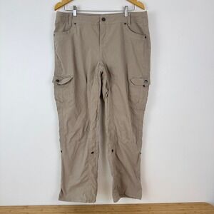 Kuhl Womens Splash Roll Up Pants Size 16 Short Tan Cargo Hiking Casual